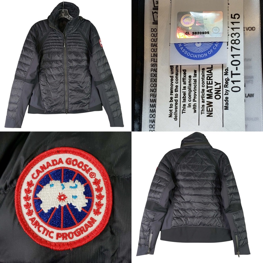 Canada Goose HyBridge Lite Jacket Women Size Medium Black Quilted Down Puffer